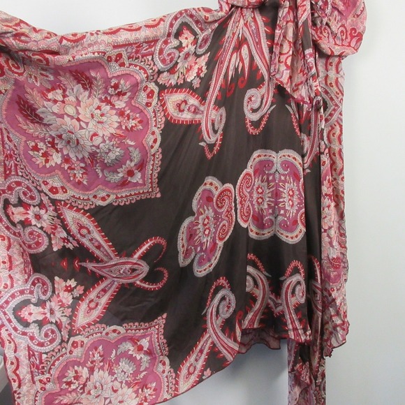 Mimi Maternity 100% Silk Dress S Paisley Print Spaghetti Strap Pregnancy 276 - Picture 10 of 14